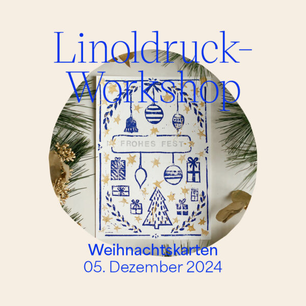 Linoldruck-Workshop Weihnachtskarten Dezember 2024 | we love handmade