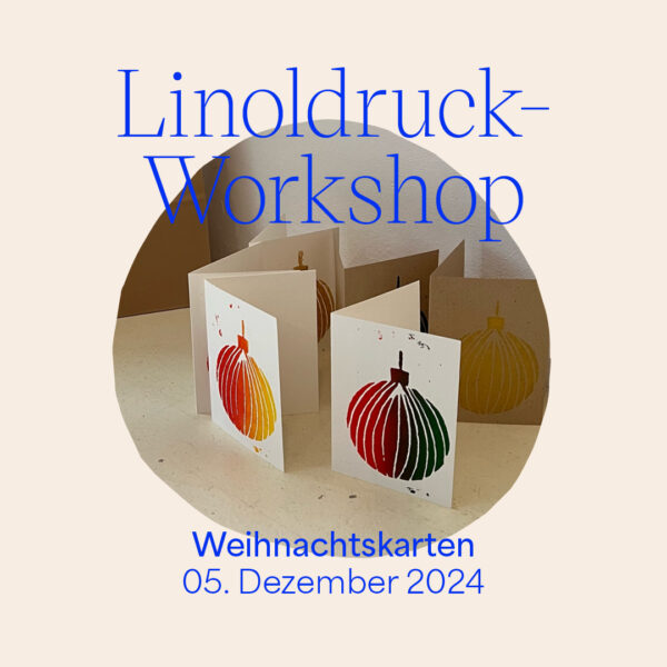 Linoldruck-Workshop Weihnachtskarten Dezember 2024 | we love handmade