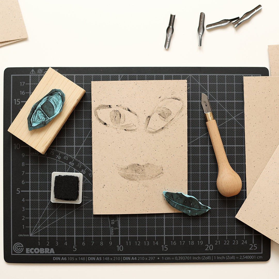 Eltern-Kind-Workshop: Stempeldruck Muttertagskarten in Kooperation mit Paperlatur - Grußkarten bedrucken | welovehandmade