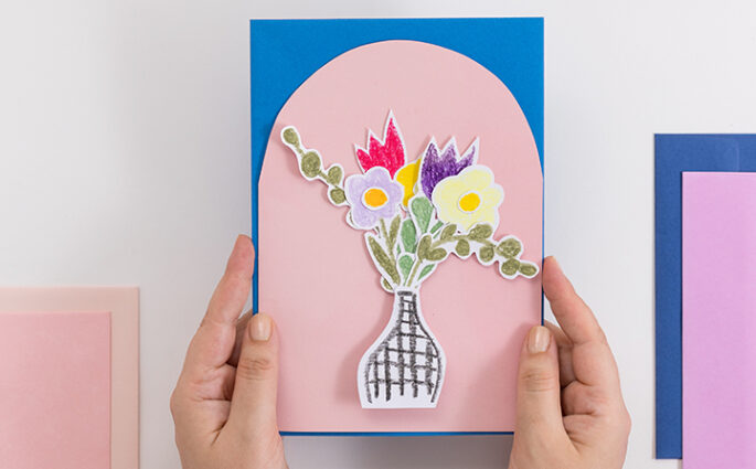 DIY: 3D-Karte Blumengruss selbermachen | we love handmade