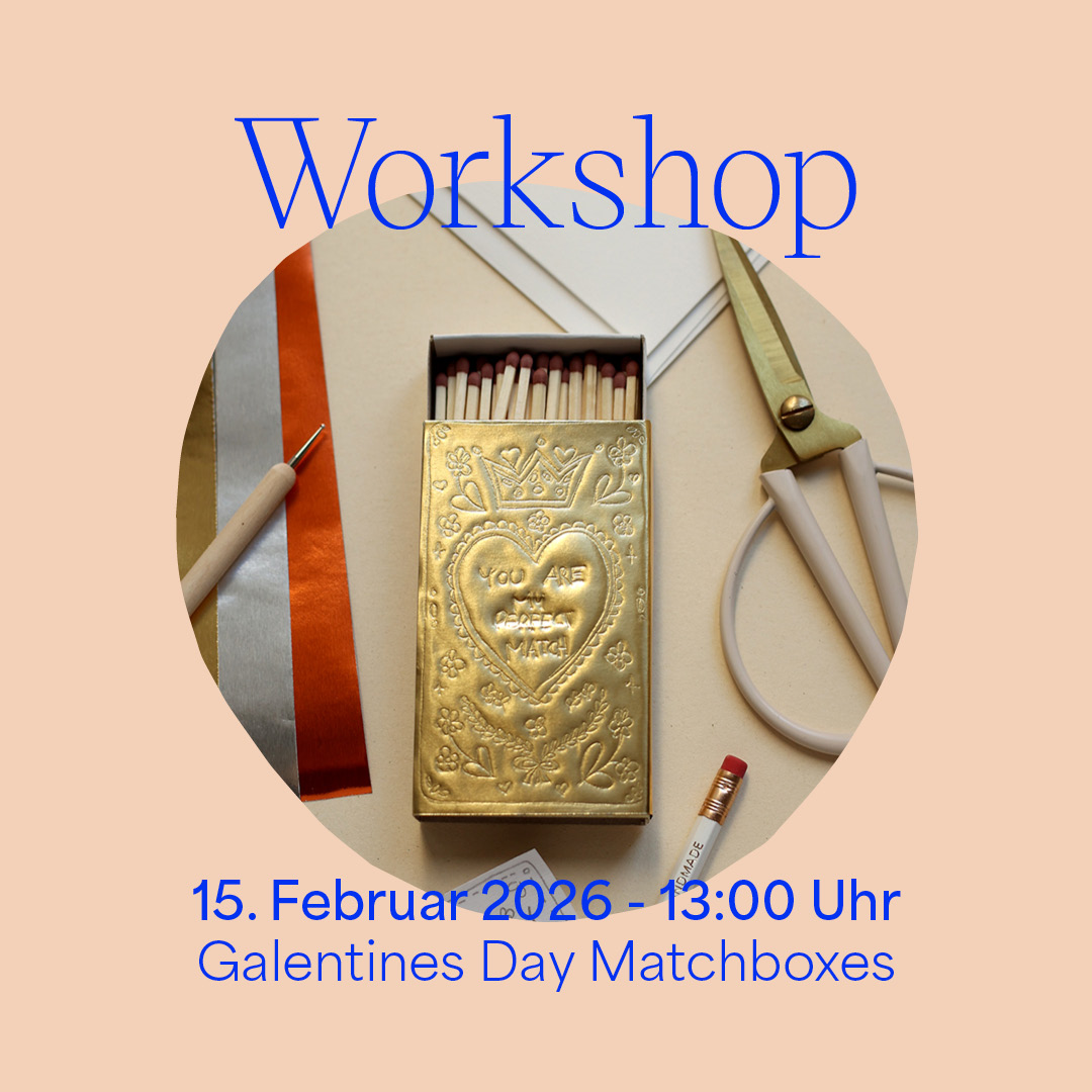 Workshop Galentines Day Matchboxes: Goldene Streichholzschachteln basteln mit Schere und Papier, 15. Februar 2026, 13:00 Uhr bei we love handmade Wien 