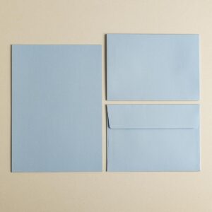 Paper Poetry Luxury B6 Umschlag in Hellblau mit passender B6 Karte von we love handmade